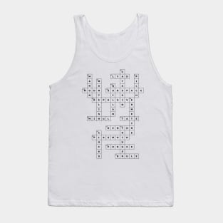 (1962ATOTC) Crossword pattern with words from a famous 1962 science fiction book. Tank Top